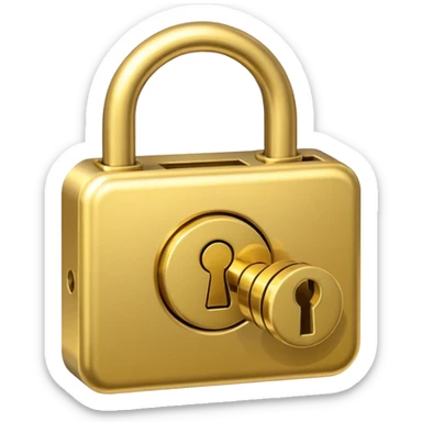 Lock with money symbol sticker