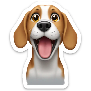 Beagle dog singing sticker