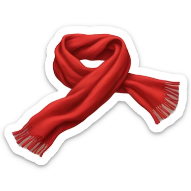Red scarf sticker