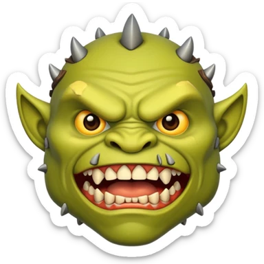 Orc teeth emoji sticker