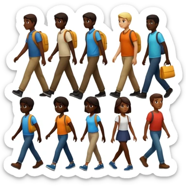 create an emoji to represent foot traffic sticker