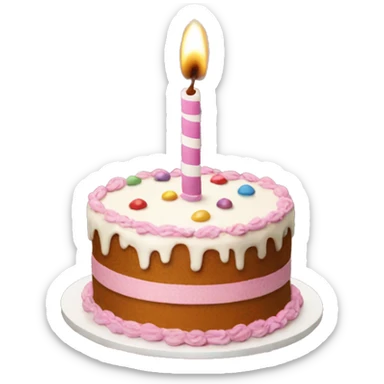Birthday cake sticker