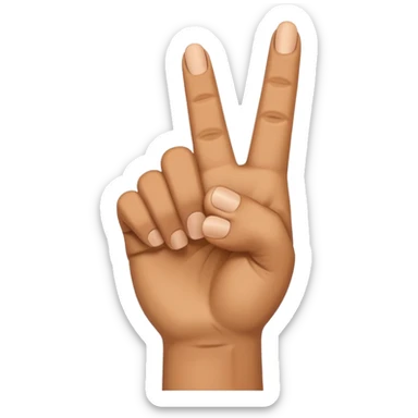 Signe de main en forme de pistolet de face point vers le ciel  sticker