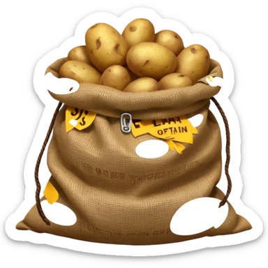 Sack of potatoes sticker