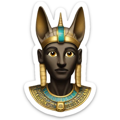 The god Osiris with proper animal head  sticker