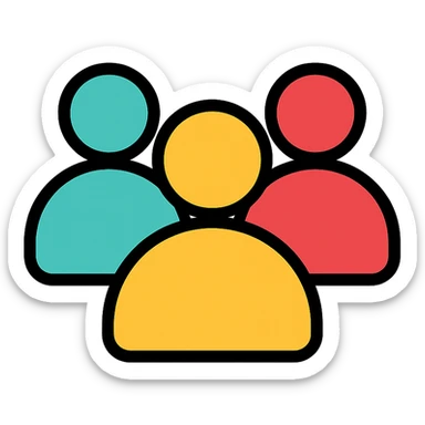 group of people, simple and modern sticker