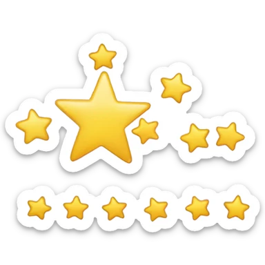 five stars in row sticker