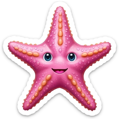 Blushed starfish sticker