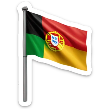 Portuguese flag turning into german flag sticker