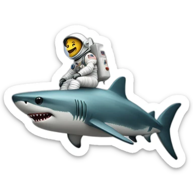Anonymous Astronaut riding a shark sticker