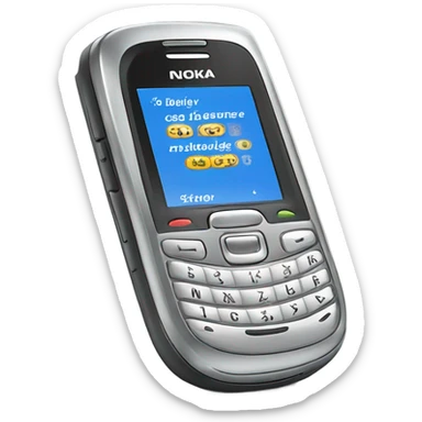 bejeweled nokia cellphone with text messages sticker