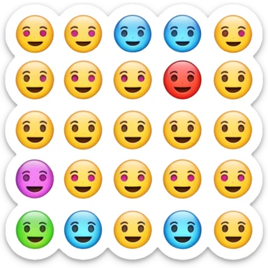basic emoji's iphone  sticker