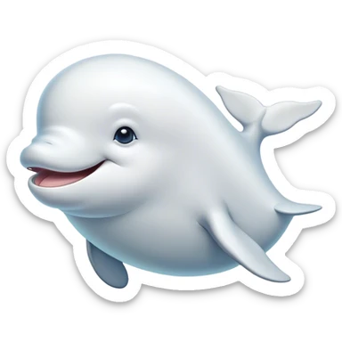 Beluga whale sticker