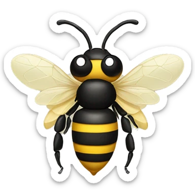 bee with a bow sticker
