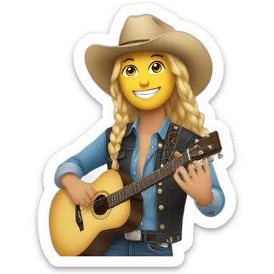 Country singer sticker