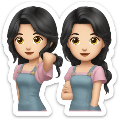 Evelyn Cathy Widjaja - asian black hair girl sticker