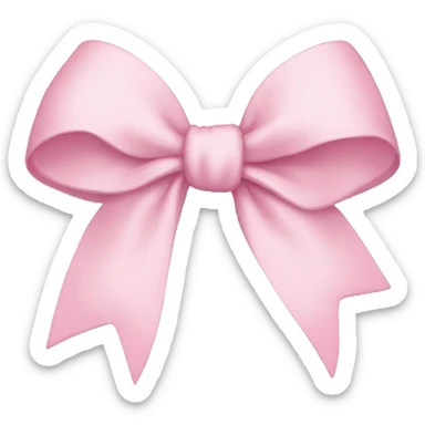 light pink bow sticker