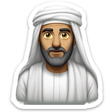 arab sheikh photorealistic serious sticker