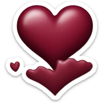 Bordo heart sticker