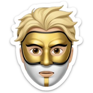Make emoji of man attractive who wear mask  and sigma mal sticker