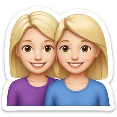 Mom and daughter sticker