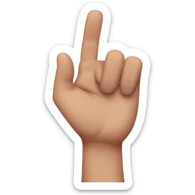 “Rock on” but with a pink bandage on the thumb only sticker