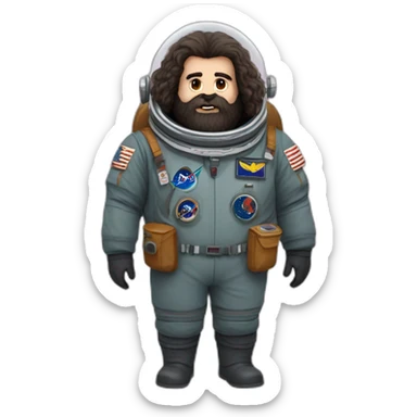 Hagrid in a cosmonaut outfit sticker