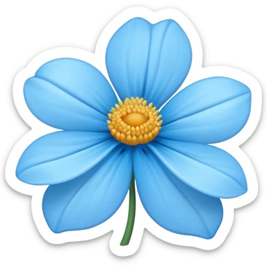 Verificado azul com bordas parecidas com pétalas de flor sticker