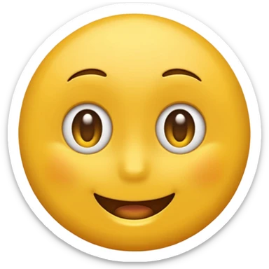 Emoji rond et jaune qui regarde à gauche de lui  sticker