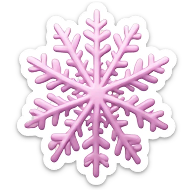 pastel pink snowflake  sticker