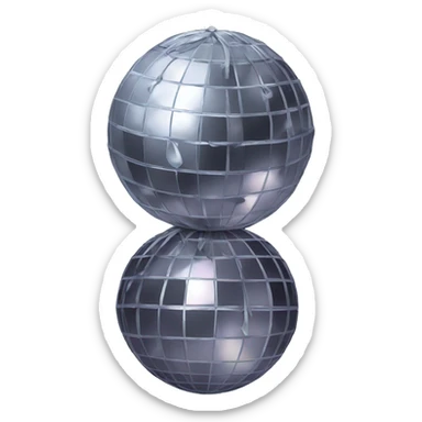 Disco ball with bow sticker