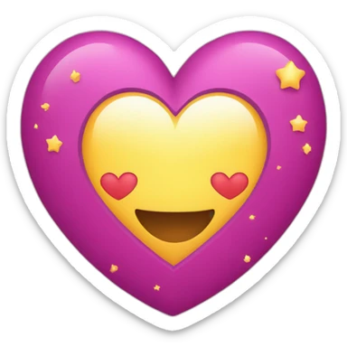 Coeur avec des étoiles sticker