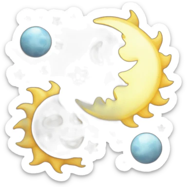 sun and moon sticker