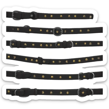 Leather black dog collar sticker