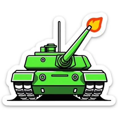 a tank emoji sticker