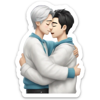 Xiao  zhan hugging wang Yibo sticker