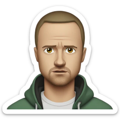 Jesse Pinkman sad hood sticker