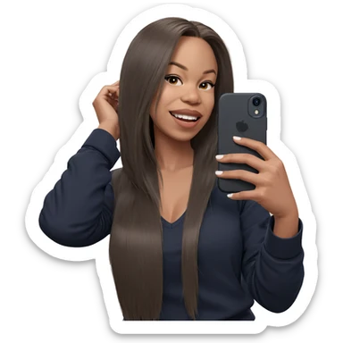 girl taking a selfie sticker
