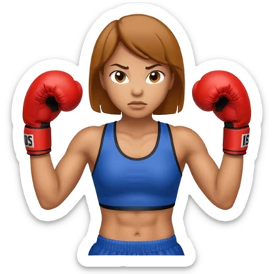 famale boxer sticker