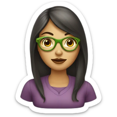 avocado-woman-femenist-in-eyeglasses sticker