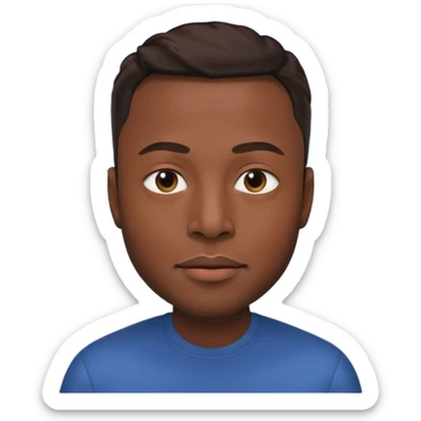 make a black gay guy that has the facial structure of elon musk sticker