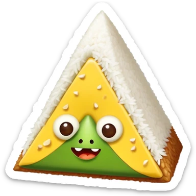 Nasi lemak triangle creature  sticker