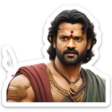 Prabhas in KALKI 2898 AD look and saying 27/06/2024 where are coming  sticker