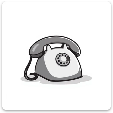 hand-drawn doodle of a telephone sticker