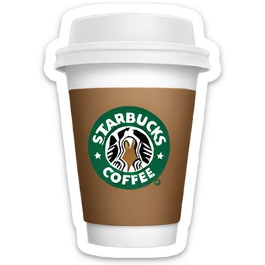 A starbucks coffee cup sticker