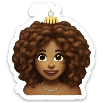 SZA on a Christmas tree sticker