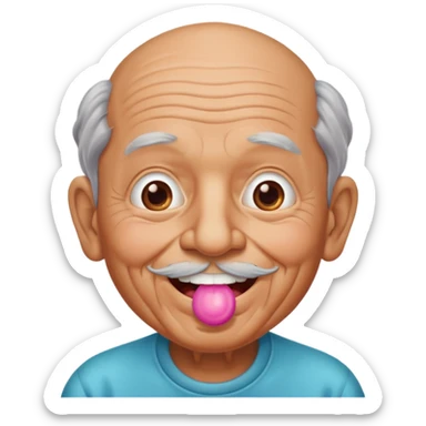 Grandpa xhewing bubblegum sticker