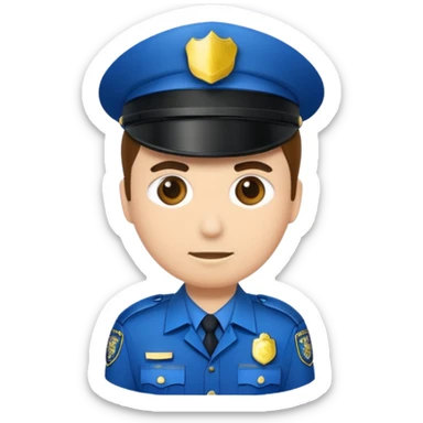 fancy police officer sticker