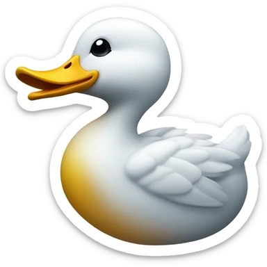 Duck lick glass sticker