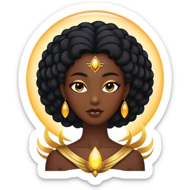 Black goddess  sticker